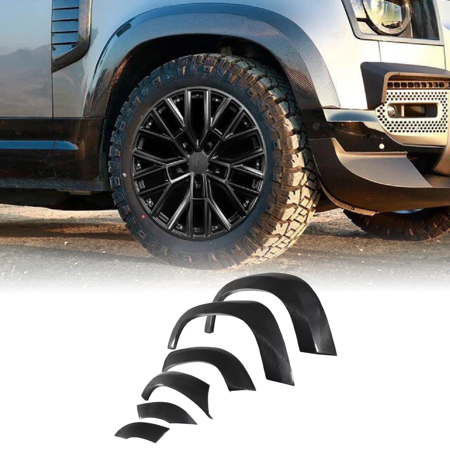 Predator4x4CarbonFibreWideWheelArchesToFitLandRoverDefenderL6631102020+