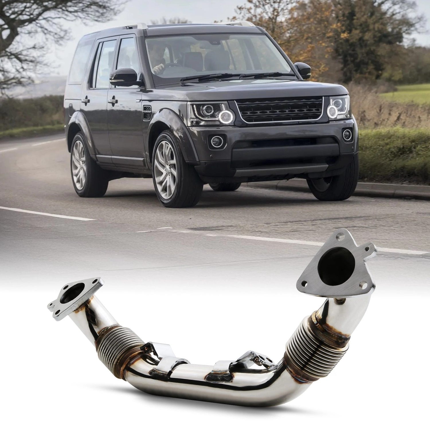 Predator4x4ExhaustCrossoverPipeToFitLandRoverDiscovery3/4/RangeRoverSport2.7TDV605-09