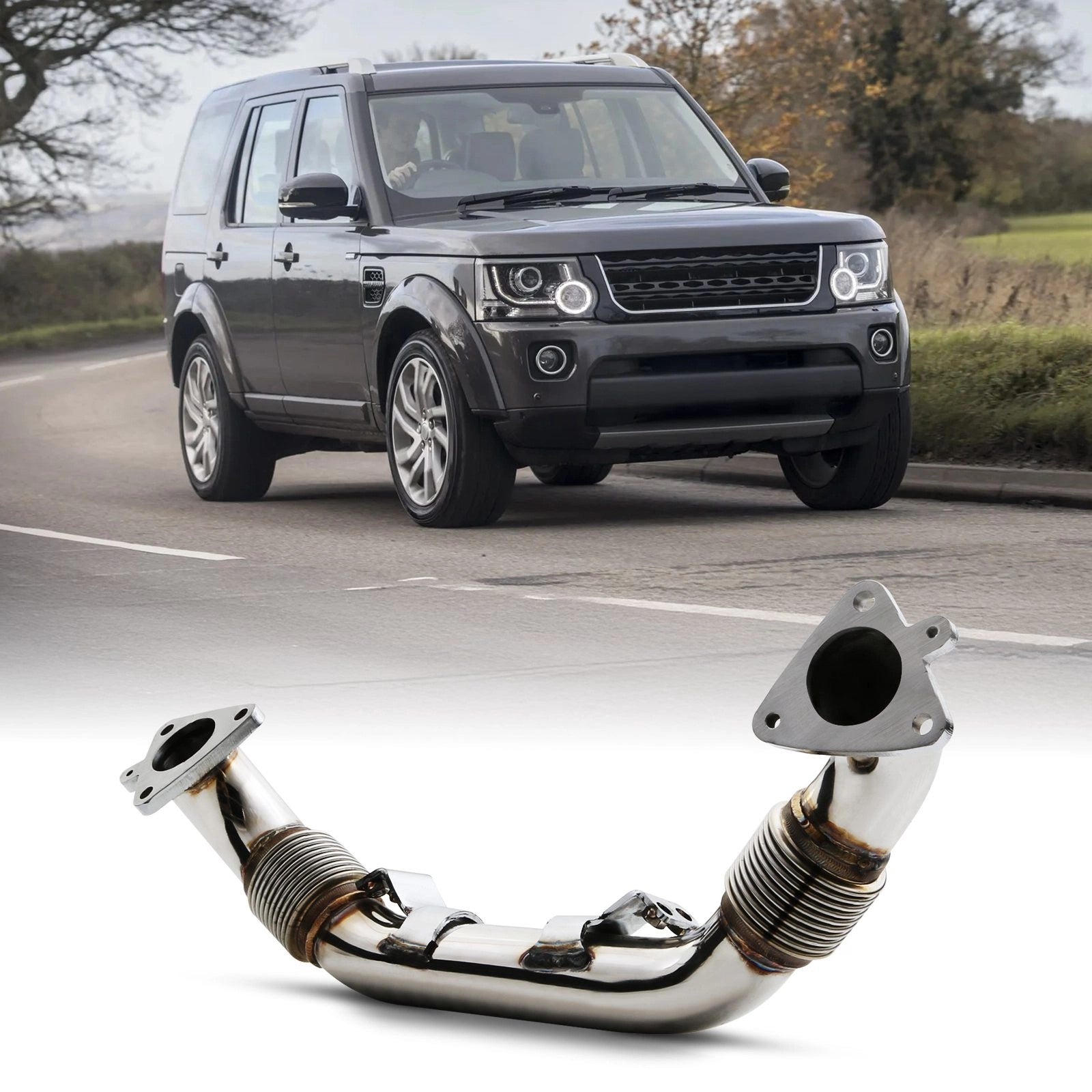 Predator4x4ExhaustCrossoverPipeToFitLandRoverDiscovery3/4/RangeRoverSport2.7TDV605-09