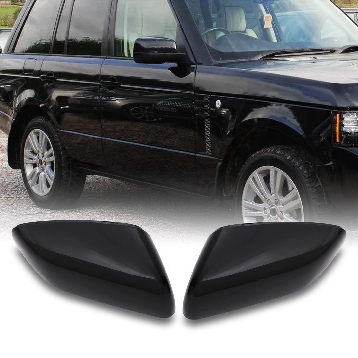 Predator4x4GlossBlackMirrorCoversToFitRangeRoverVogueL40513-21