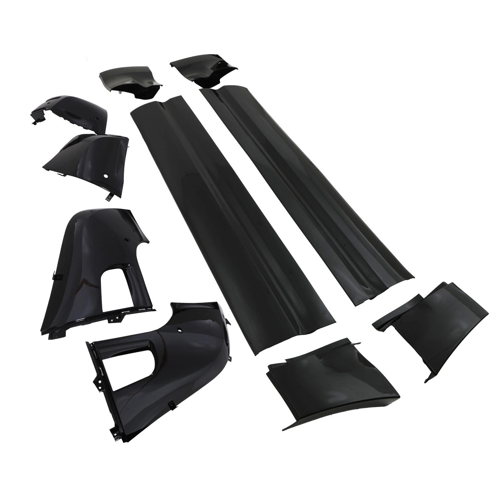 Predator4x4GlossBlackSideMouldingBodyKittoFitLandRoverDefender90L66320+