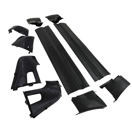 Predator4x4GlossBlackSideMouldingBodyKittoFitLandRoverDefender90L66320+