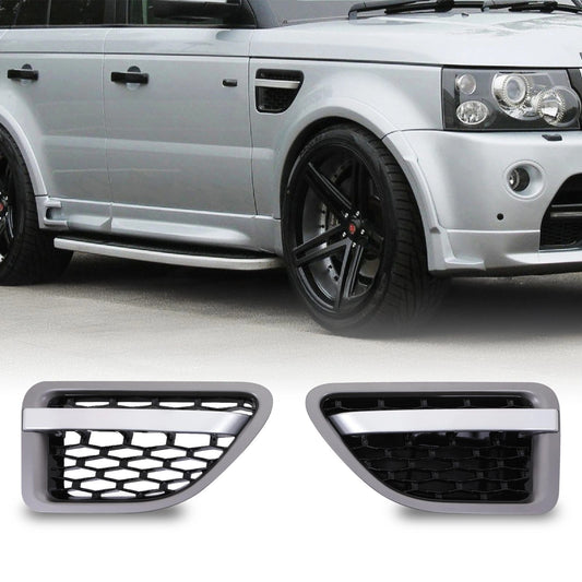 Predator4x4Grey&BlackSideAirVentsToFitRangeRoverSportL32005-09