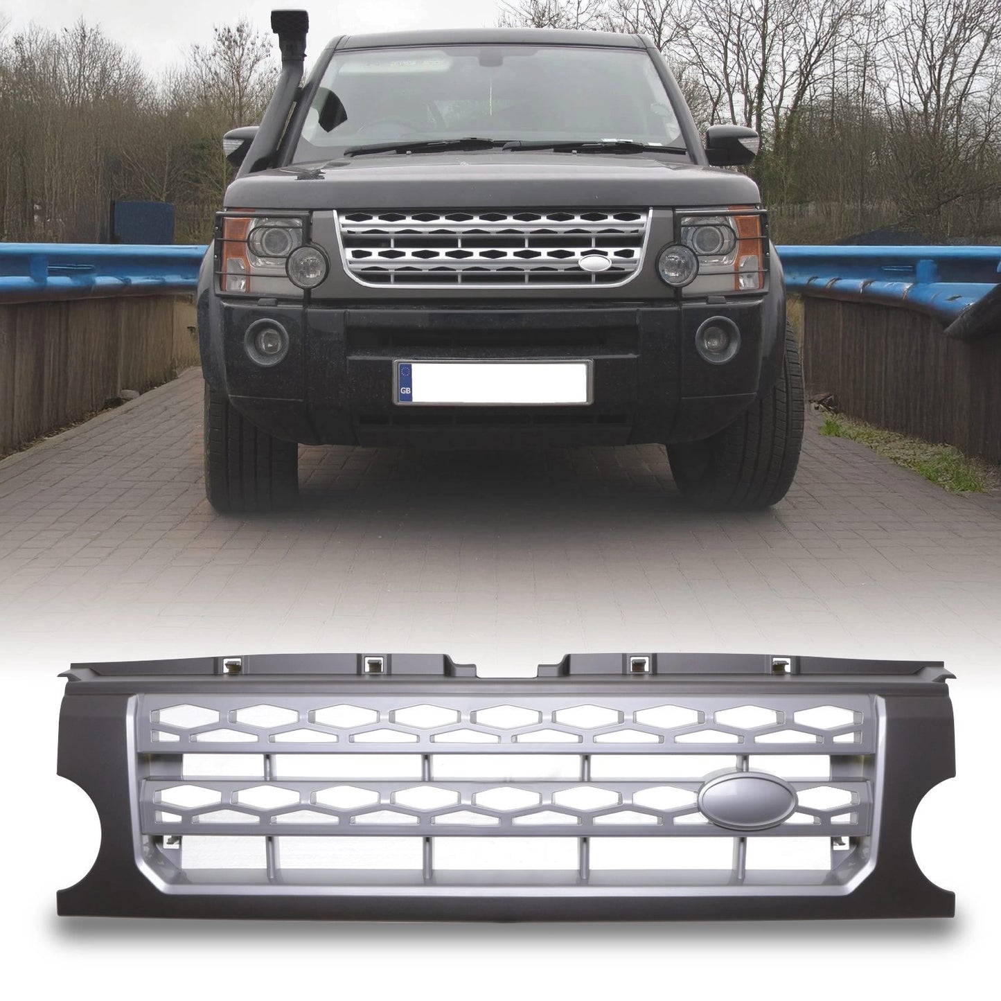 Predator4x4Grey&SilverGrilleToFitLandRoverDiscovery304-09