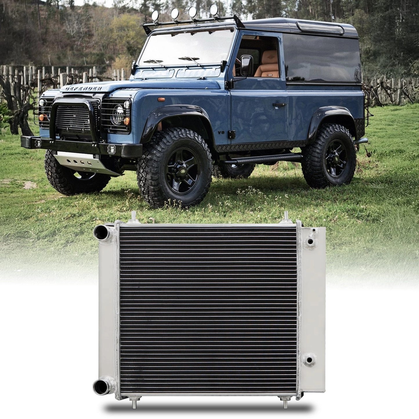 Predator4x4HighFlowAlloyRadiatorToFitLandRoverDiscovery1/Defender300TDI2.5TD84-98