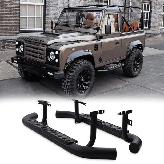 Predator4x4OEMFitSideStepsToFitLandRoverDefender9010-16