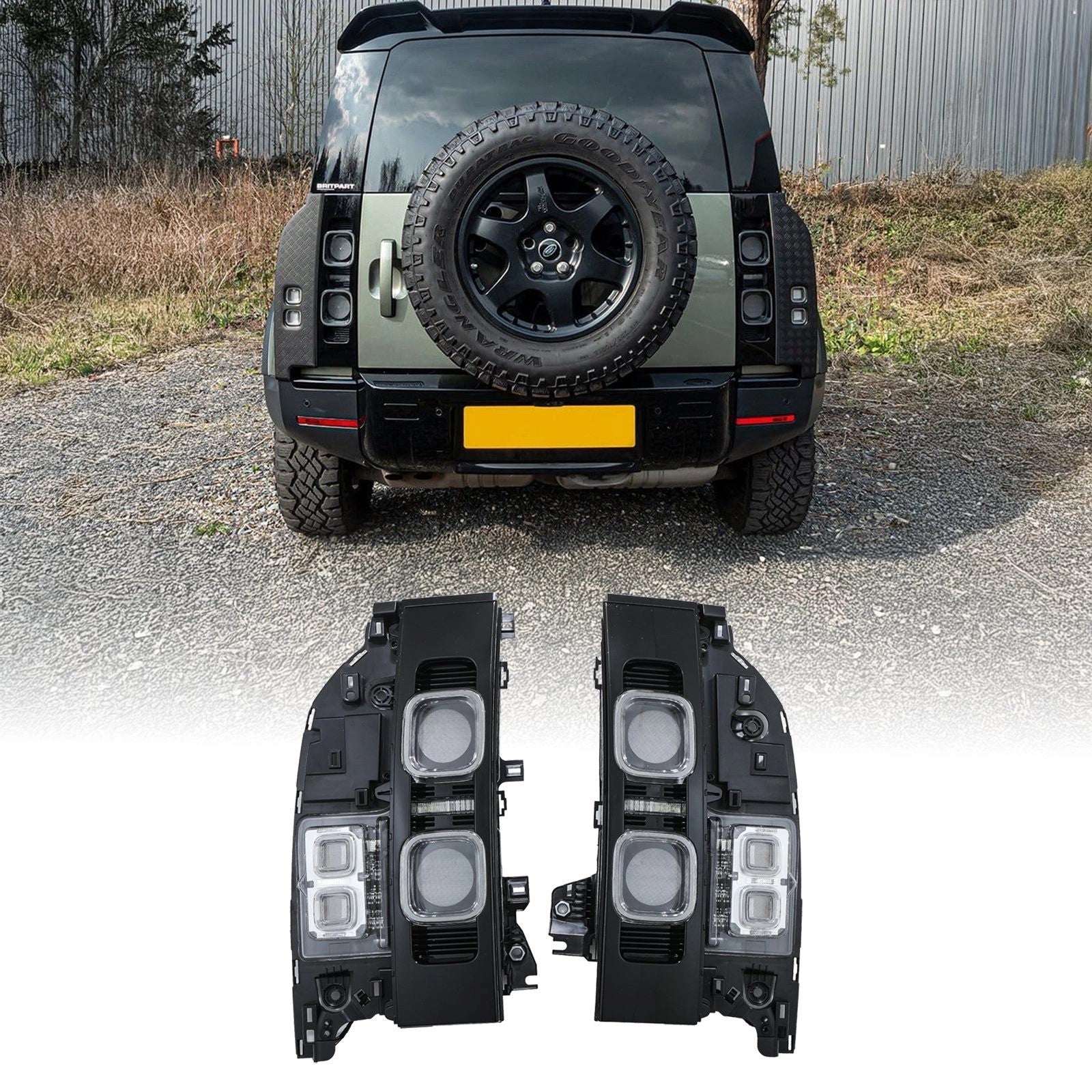 Predator4x4RearClearTailLampsToFitLandRoverDefenderL6632020+