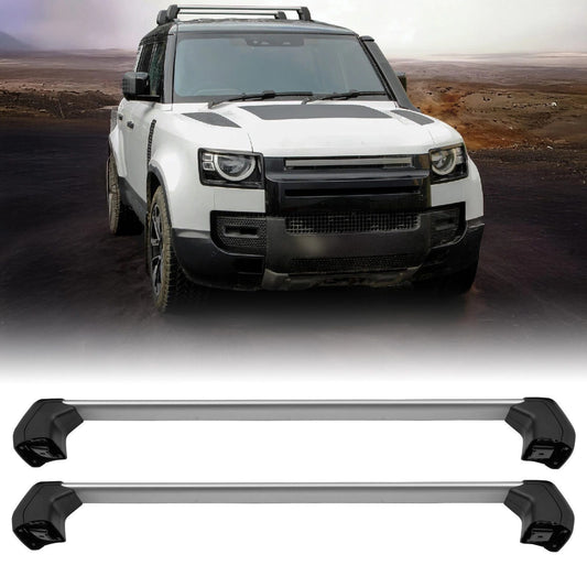 Predator4x4SilverandBlackRoofCrossBarsToFitLandRoverDefender90L6632020+