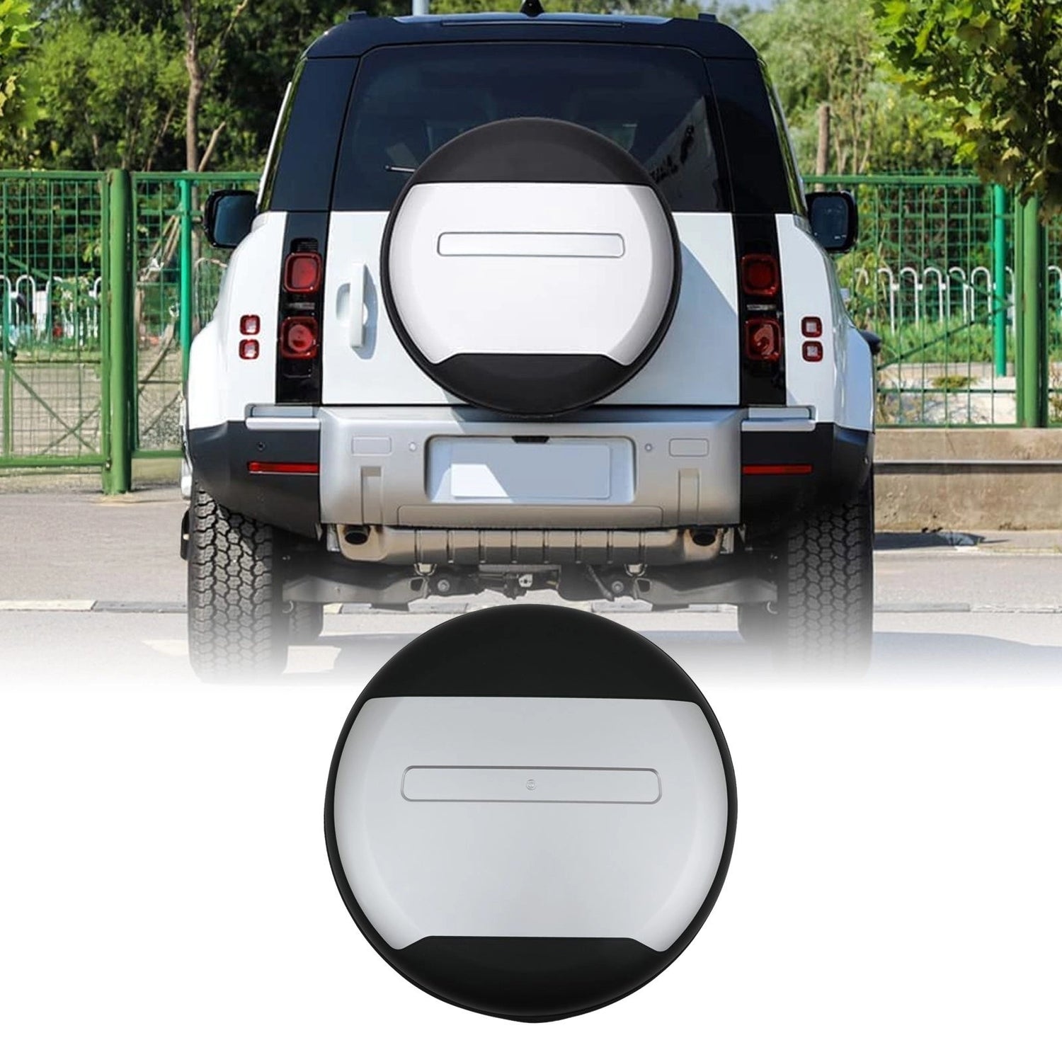 Predator4x4SilverSpareWheelCoverToFitLandRoverDefenderL6632020+
