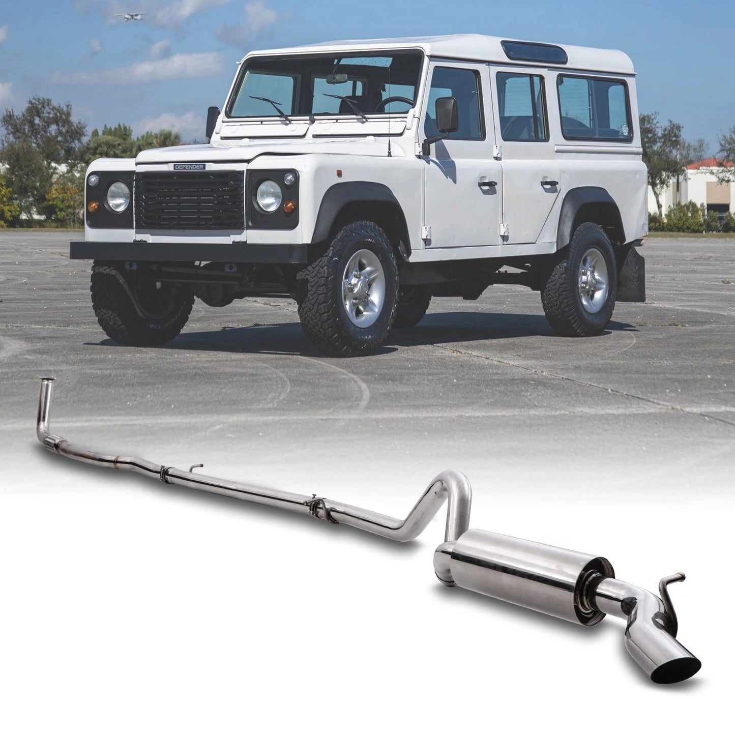 Predator4x4TurboBackDecatExhaustSystemToFitLandRoverDefender110300TDI2.5TD94-99