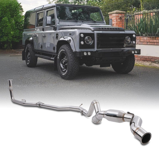 Predator4x4TurboBackDecatExhaustSystemToFitLandRoverDefender110TD52.5TD98-07