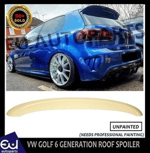 R2010-2014VWGOLFMK6GTIRHATCHBACKBLACKREARWINDOWROOFSPOILERWING