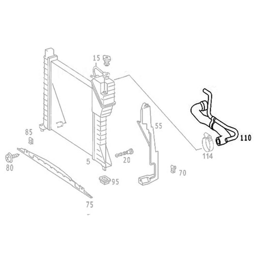 RadiatorUpperHoseFitsMercedesBenzSprinter2000To20069015012782