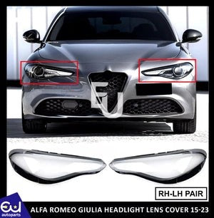 RALFAROMEOGIULIAFRONTHEADLIGHTLAMPLENSCOVERLEFTRIGHTSIDEPAIR15-23