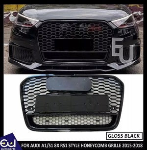 RAUDIA1S18XRS1STYLEHONEYCOMBMESHFRONTGRILLEGLOSSBLACK2015-2018