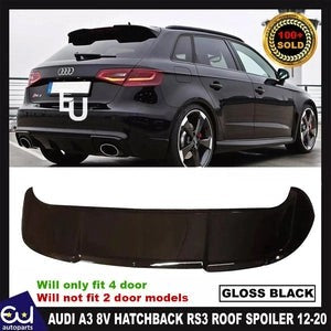 RAUDIA38VHATCHBACK12-20RS3LOOKREARWINGROOFBOOTSPOILERGLOSSBLACK