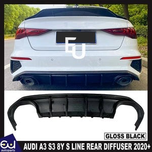 RAUDIA3S38YSLINEREARDIFFUSERBUMPERLIPVALANCEGLOSSBLACK2020+