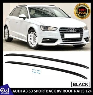 RAUDIA3S3RS3SPORTBACK8VROOFRAILSRACKCROSSBARSALUMINIUMBLACK12+