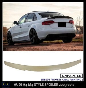 RAUDIA4B8S4RS4SALOON2009-2012M4STYLEREARBOOTSPOILERLIPPRIMED