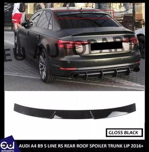 RAUDIA4B9SALOONWINDOWREARROOFSPOILERRSSTYLEGLOSSBLACK2016+