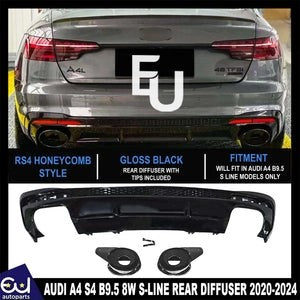 RAUDIA4S4B9.58WS-LINERS4LOOKREARBUMPERDIFFUSERHONEYCOMB2020-24