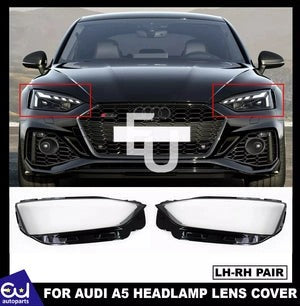 RAUDIA5LEFTRIGHTSIDEPAIRFRONTHEADLIGHTHEADLAMPLENSCOVER2020-2023