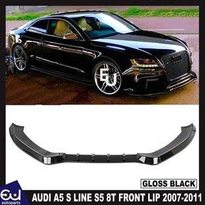 RAUDIA5SLINES58TFRONTBUMPERSPLITTERSPOILERLIPGLOSSBLACK2007-2011