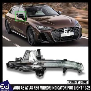 RAUDIA6A7A8RS6DRIVERSIDEMIRRORINDICATORFOGLIGHTLAMP2019-2025