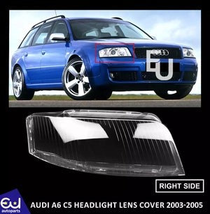 RAUDIA6C5RIGHTDRIVERSIDEFRONTHEADLIGHTHEADLAMPLENSCOVER2003-2005