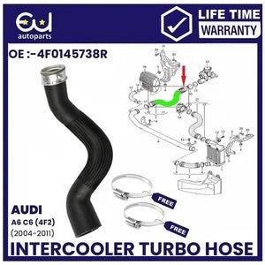 RAUDIA6C62.0TDI2004-2011TURBOINTERCOOLERHOSEPIPE4F0145738R