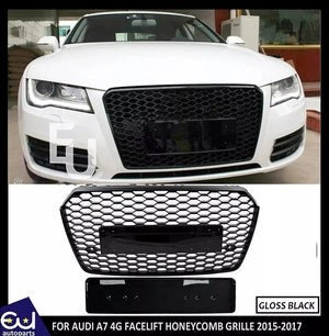 RAUDIA74GFACELIFT2015-2017RSSTYLEHONEYCOMBGRILLEGRILLGLOSSBLACK