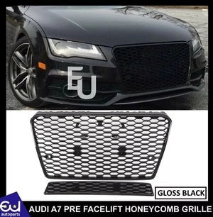 RAUDIA74GPREFACELIFT10-2014RSSTYLEHONEYCOMBGRILLEGRILLGLOSSBLACK