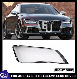 RAUDIA7FRONTHEADLAMPHEADLIGHTLENSGLASSCOVERRIGHTDRIVERSIDE10-14