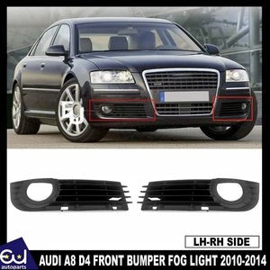 RAUDIA8D42010-2014FRONTBUMPERFOGLIGHTLAMPGRILLECOVERBEZEL2XPAIR