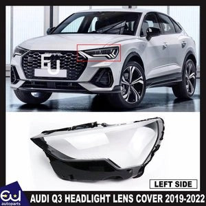 RAUDIQ3FRONTLEFTPASSENGERCLEARCARHEADLIGHTCOVERLENSSHELLLAMPSHADE