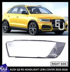 RAUDIQ3RSRIGHTDRIVERSIDEFRONTHEADLIGHTHEADLAMPLENSCOVER2015-2018