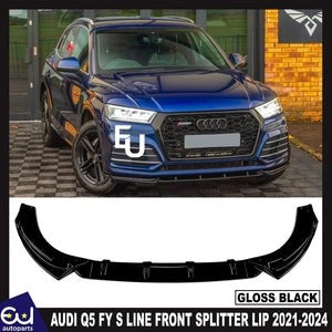 RAUDIQ5FYSLINEFRONTBUMPERSPOILERLIPSPLITTERKITGLOSSBLACK2021-24