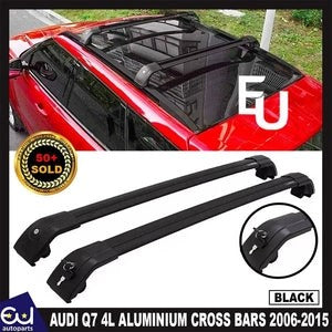 RAUDIQ74LALUMINIUMBLACKCROSSBARSROOFRACKRAILS75KG2006-2015
