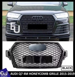 RAUDIQ74MSLINESQ72015-2019FRONTGRILLEHONEYCOMBGRILLRSQ7STYLEBLACK