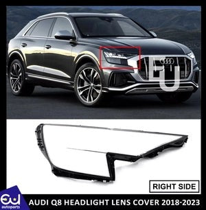 RAUDIQ8RIGHTDRIVERSIDEFRONTHEADLIGHTHEADLAMPLENSCOVER2018-2023