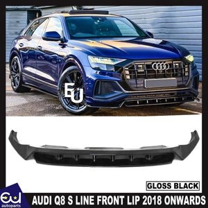 RAUDIQ8SQ8SLINEFRONTBUMPERSPLITTERLIPSPOILERBODYKITGLOSSBLACK18+