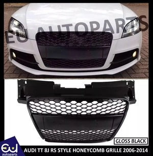 RAUDITT8J06-14RSSTYLEGLOSSBLACKHONEYCOMBRADIATORBUMPERGRILLEGRILL