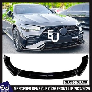 RBENZCLEC2363XFRONTBUMPERSPOILERLIPSPLITTERKITGLOSSBLACK24-25