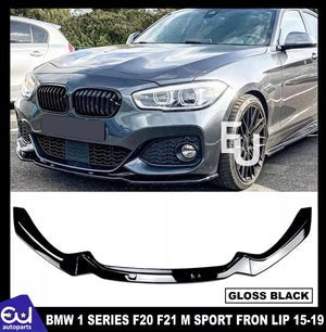 RBMW1SERIESF20F21FRONTSPLITTERLIPMSPORTLCIGLOSSBLACK2015-2019