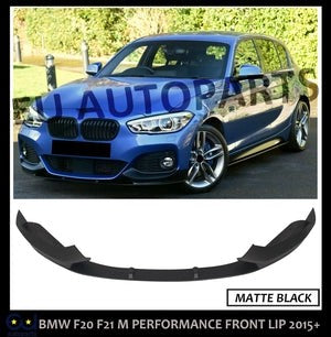 RBMW1SERIESF20F21MSPORTFRONTLIPSPLITTERFACELIFTLCIMATTEBLACK15+