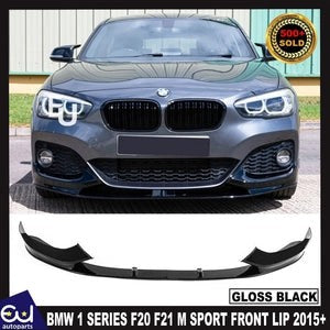 RBMW1SERIESF20F21MSPORTLCI2PCFRONTSPLITTERLIPGLOSSBLACK2015+