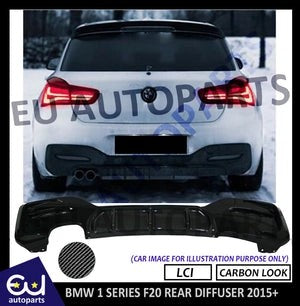RBMW1SERIESF20F21REARDIFFUSERFACELIFTLCI120/125LOOKCARBONLOOK15+