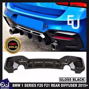 RBMW1SERIESF20F21REARDIFFUSERFACELIFTLCI135/140LOOKGLOSSBLACK15+