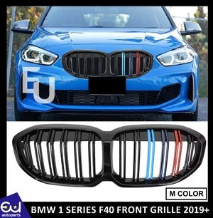 RBMW1SERIESF40DOUBLESLATMCOLORFRONTGRILLEGRILLGLOSSBLACK2019+