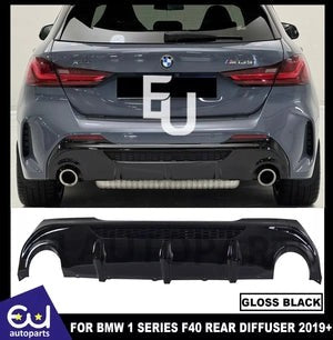 RBMW1SERIESF40MSPORTREARBUMPERDIFFUSERTWINEXHAUSTGLOSSBLACK2019+